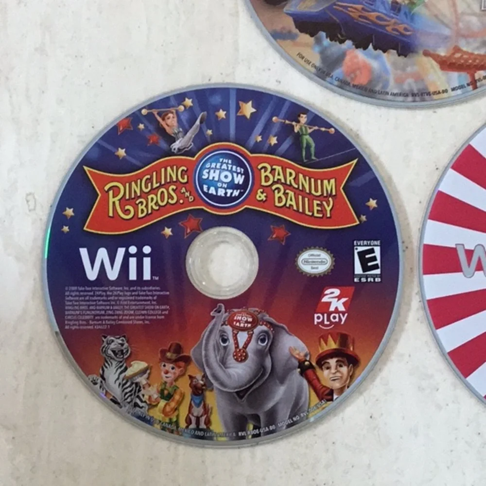 Wonder World Nintendo Wii Game & Ringlng Bros Circus Wii & Thrillville Wii Games